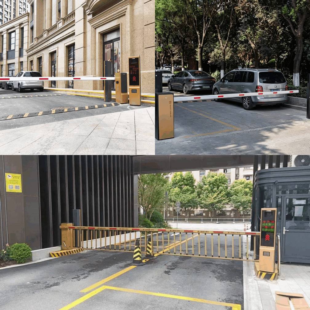 Automatic Folding-Fence Parking Barrier with LED Indicator